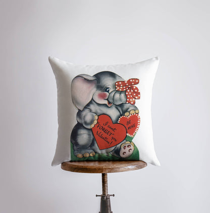 I can't Forget You Vintage Valentines Pillow Cover / Throw Pillow Home Decor Maroon Abderus   