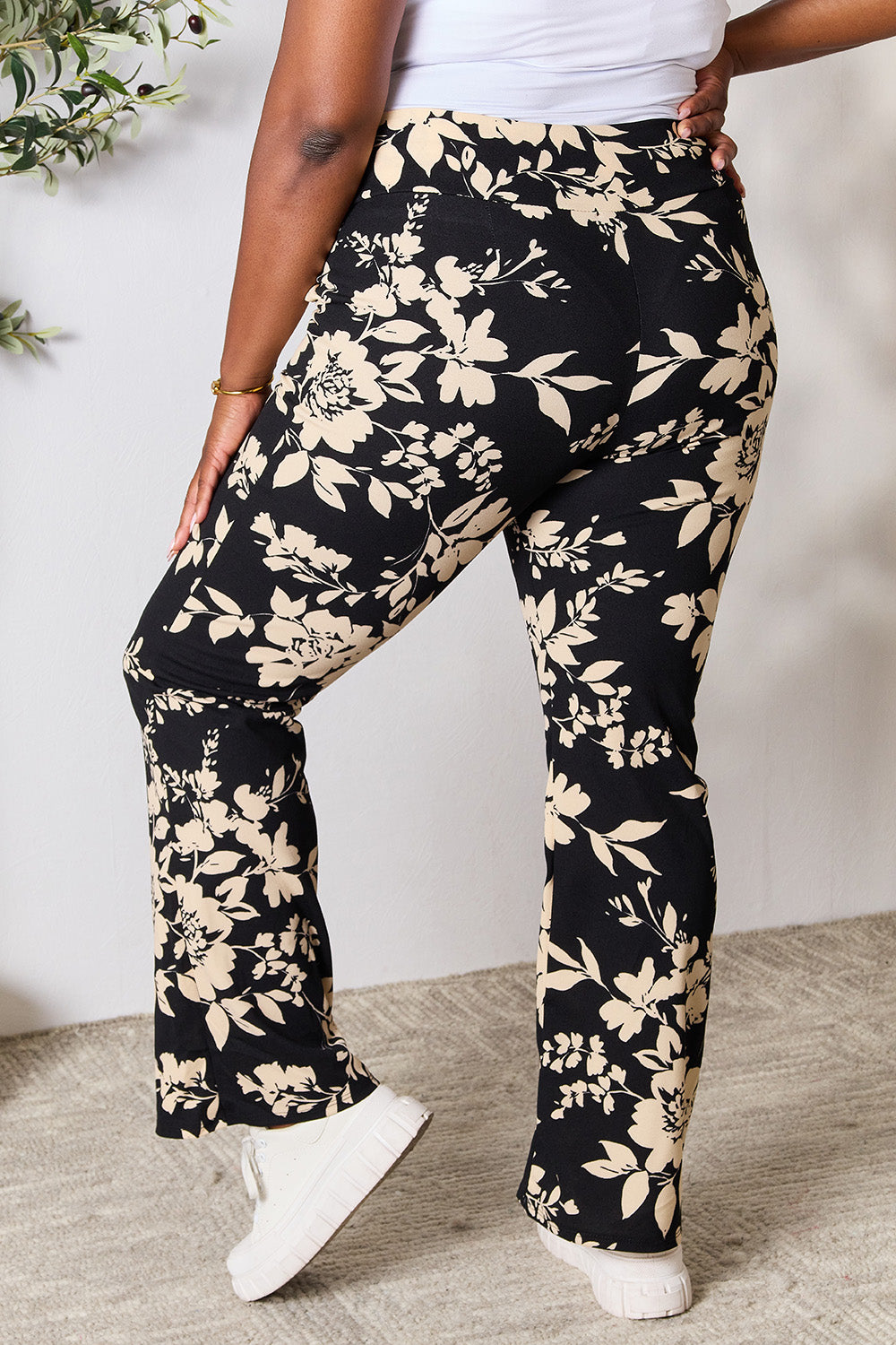 High Waist Floral Flare Pants  Trendsi   