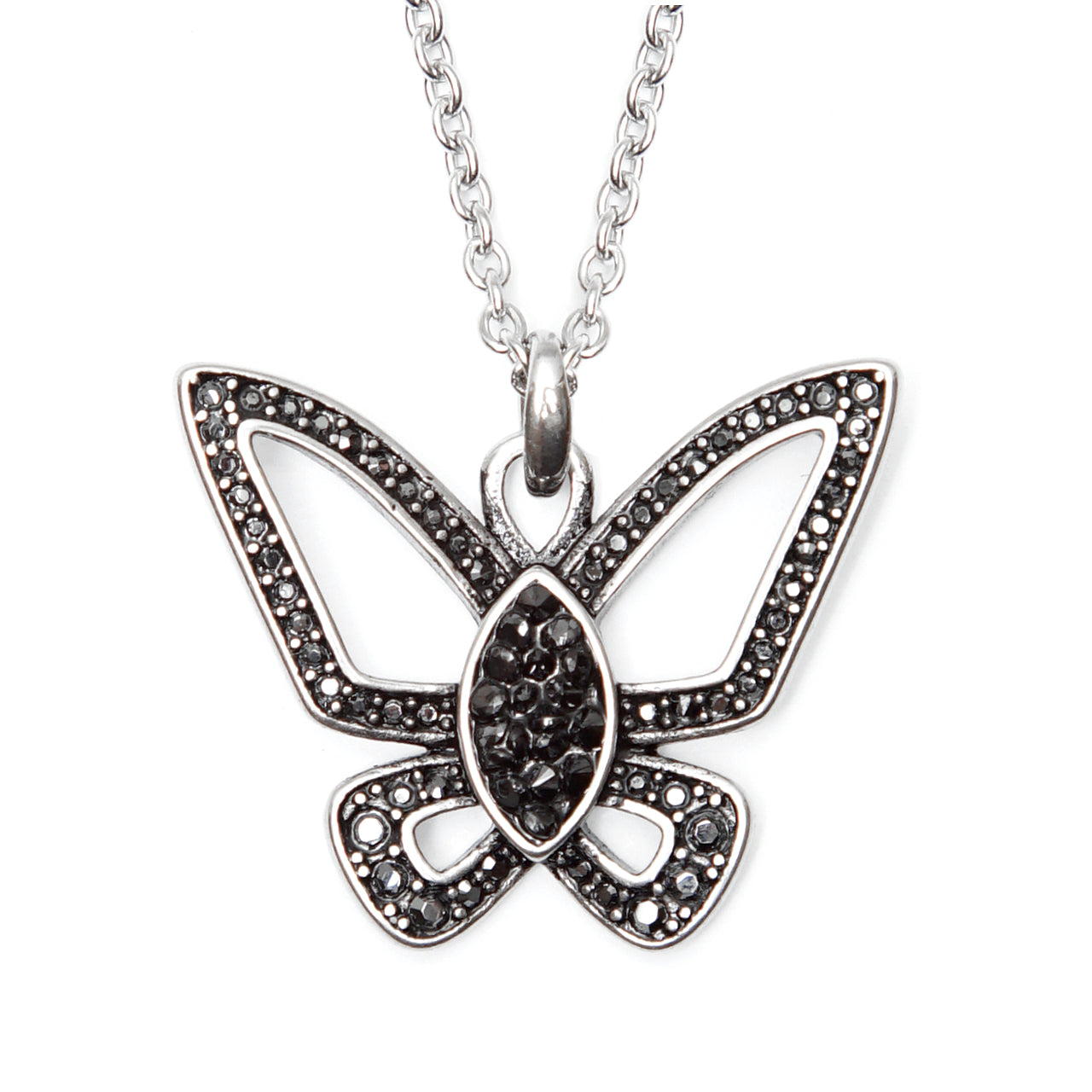 Black & Bold Butterfly Necklace Jewelry & Watches Blue Asteria   