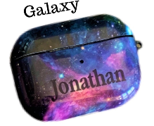 Personalized Airpod Pro Case Covers Tech Accessories Jassorted Galaxy Cursive 