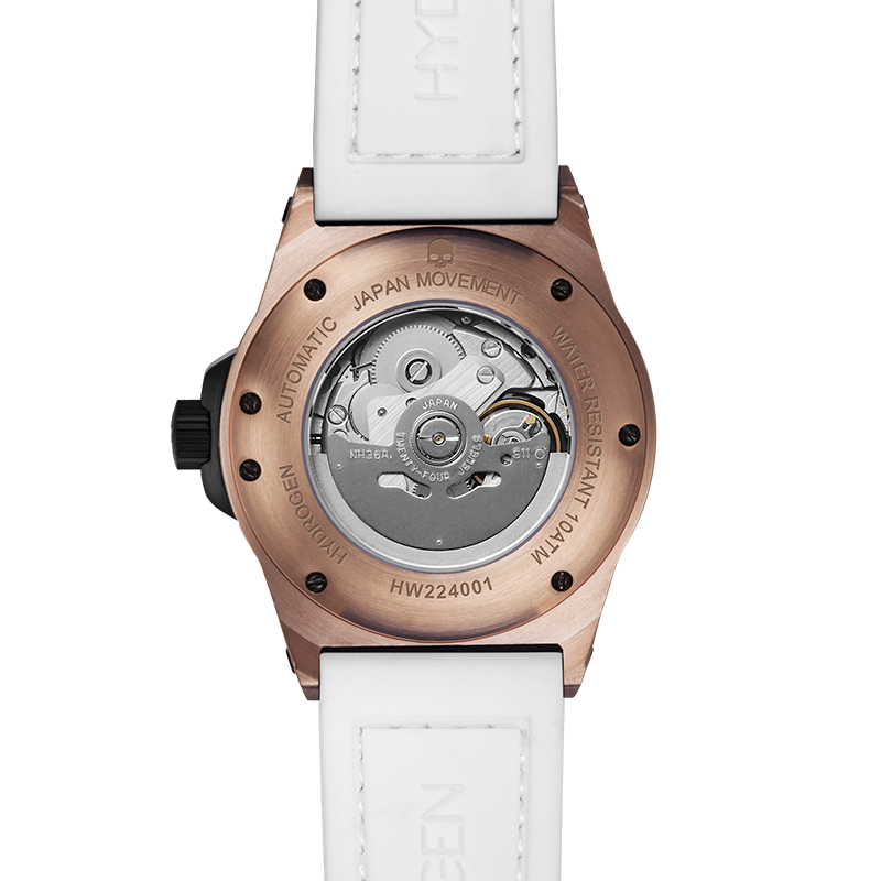 Otto White Rose Gold Hydrogen Watch Watches Ruby Alcestis   