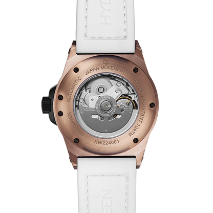 Otto White Rose Gold Hydrogen Watch Watches Ruby Alcestis   