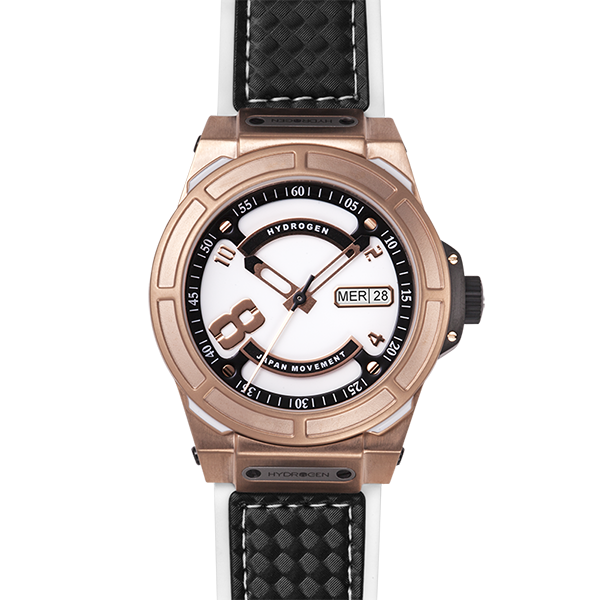 Otto White Rose Gold Hydrogen Watch Watches Ruby Alcestis   