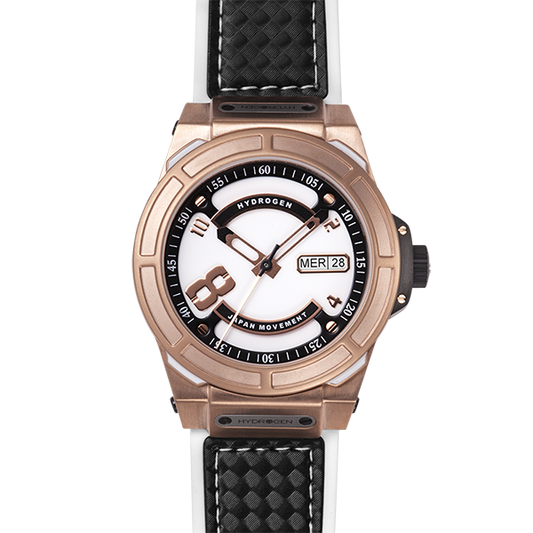 Otto White Rose Gold Hydrogen Watch Watches Ruby Alcestis   