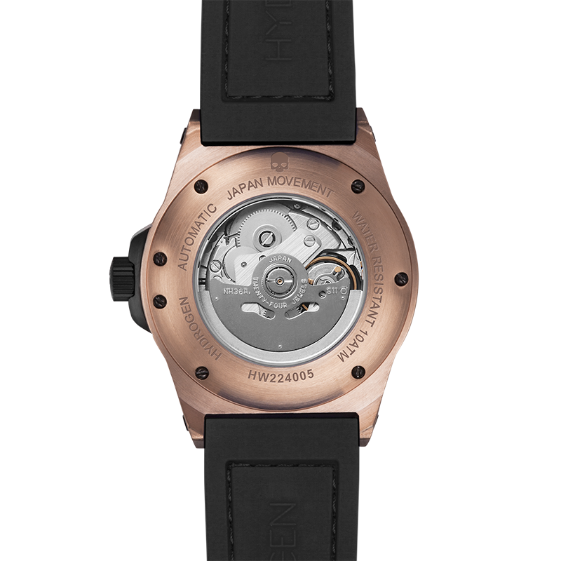 Otto Black Rose Gold Hydrogen Watch Watches Ruby Alcestis   