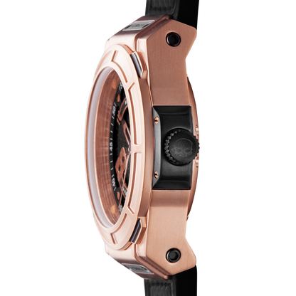 Otto Black Rose Gold Hydrogen Watch Watches Ruby Alcestis   