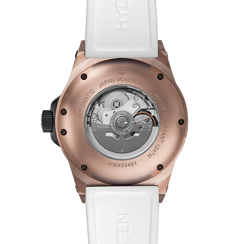 Vento White Rose Gold Hydrogen Watch Watches Ruby Alcestis   