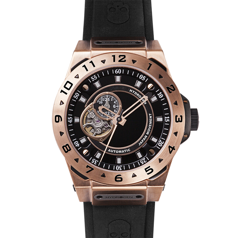 Vento Black Rose Gold Hydrogen Watch Watches Ruby Alcestis   