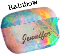 Personalized Airpod Pro Case Covers Tech Accessories Jassorted Rainbow Cursive 