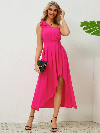 Asymmetrical Neck Sleeveless Dress  Trendsi   