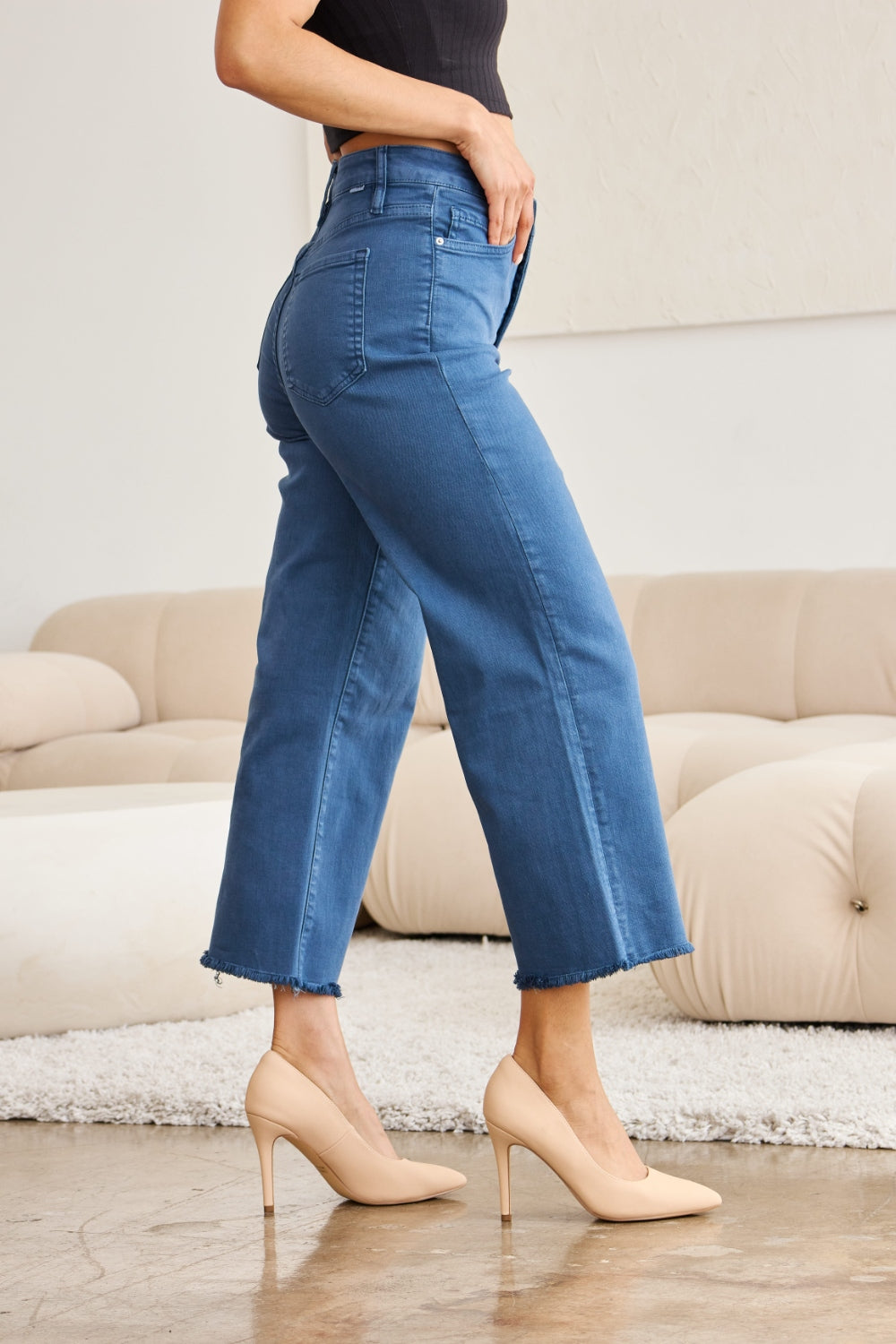 RFM Crop Chloe Tummy Control High Waist Jeans  Trendsi   