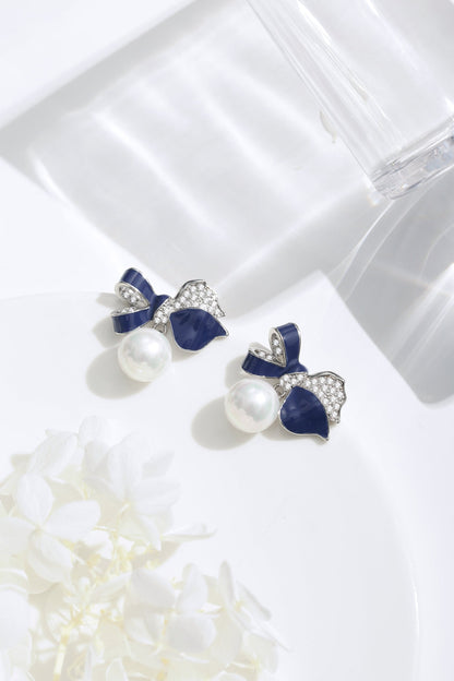 Blue Enamel Butterfly Earrings Jewelry & Watches Salmon Pandora   