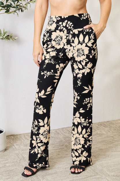 High Waist Floral Flare Pants  Trendsi   