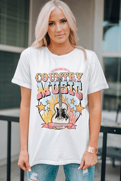 Country Music Nashville Graphic Tee Shirt  Trendsi   