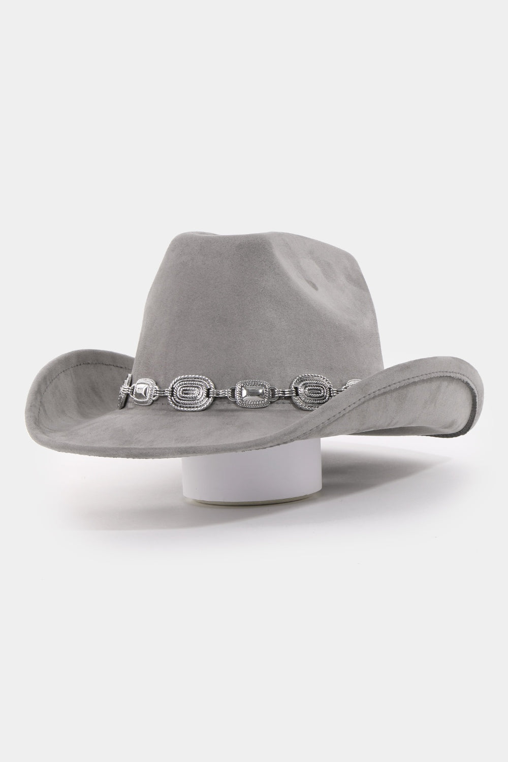 Metal Trim Cowboy Hat  Trendsi Gray  