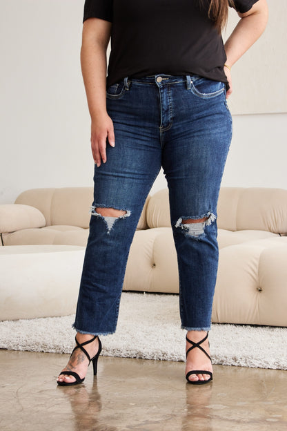 RFM Crop Dylan Tummy Control High Waist Jeans  Trendsi   