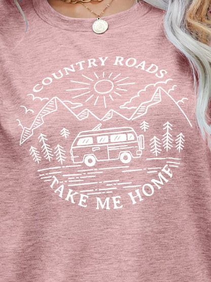 COUNTRY ROADS TAKE ME HOME Graphic Tee  Trendsi   