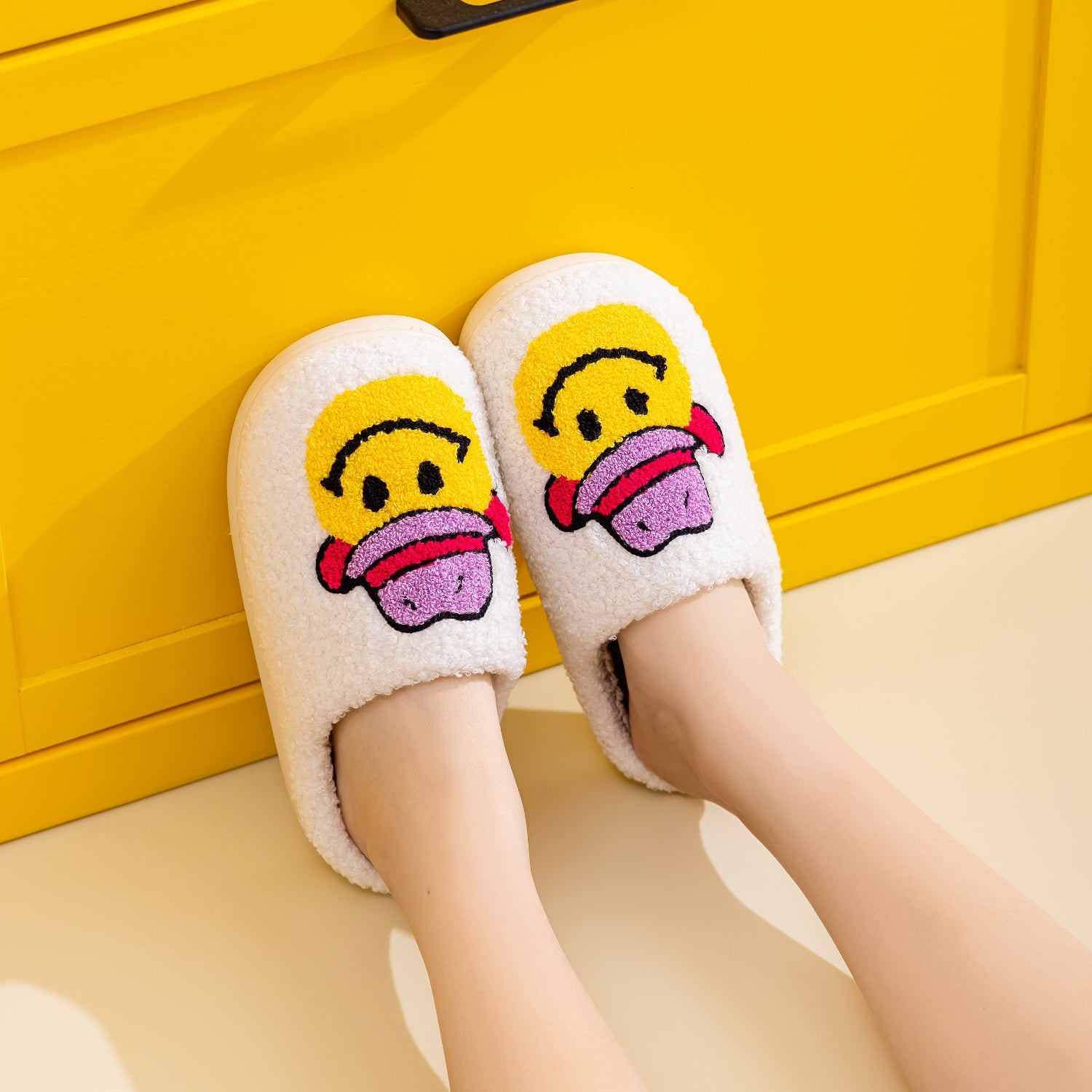 Melody Smiley Face Slippers  Trendsi   