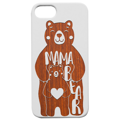 Mama Bear Engraved Mother's Day Wood Phone Case for iPhone Cases & Covers Cerise Eurynome   