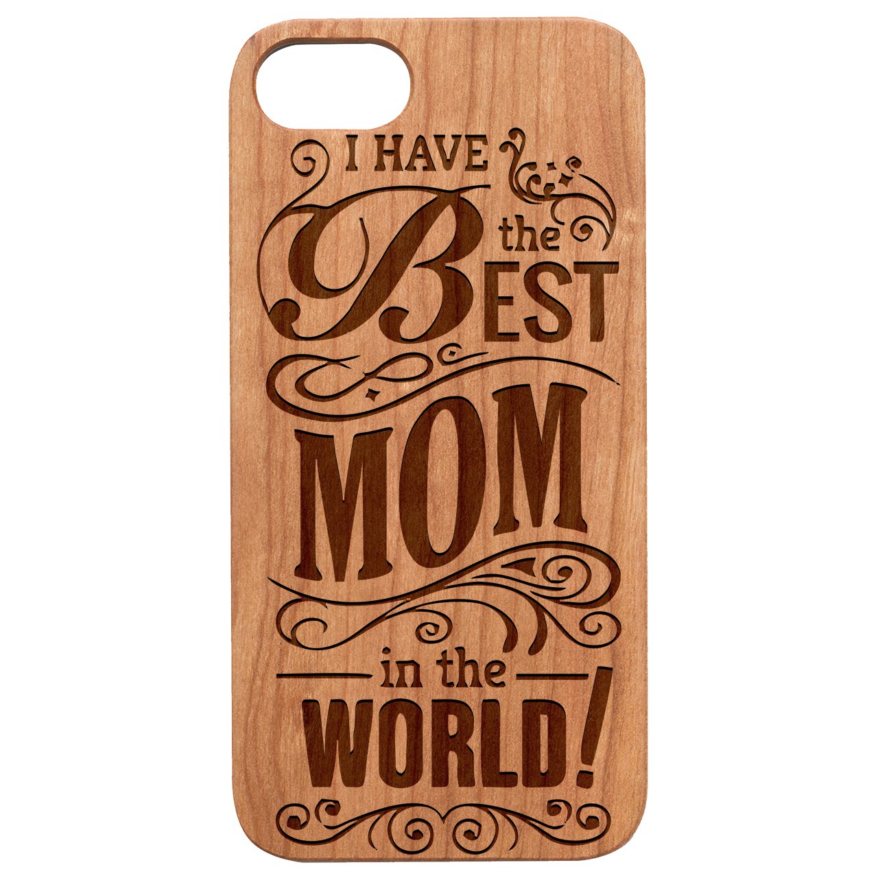 Engraved Mother's Day Wood Phone Case for iPhone Cases & Covers Cerise Eurynome   