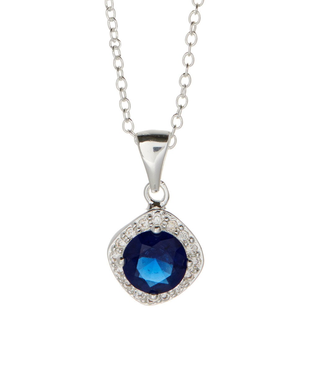 Windsor Necklace With Blue Crystal Pendant Jewelry & Watches Raspberry Hades   