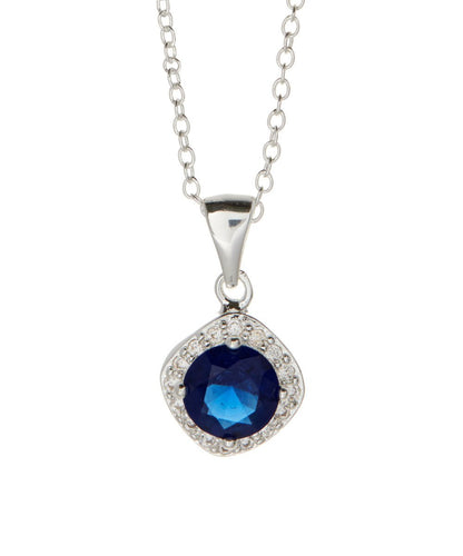 Windsor Necklace With Blue Crystal Pendant Jewelry & Watches Raspberry Hades   