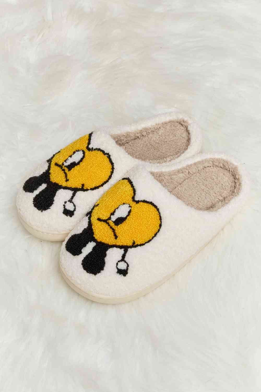 Melody Love Heart Print Plush Slippers  Trendsi   