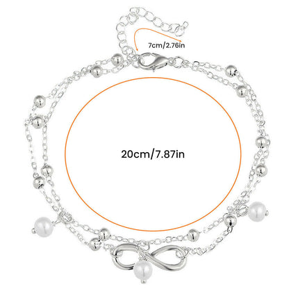 Premium Infinity Double Ankle Bracelet (Anklet)  Jassorted   