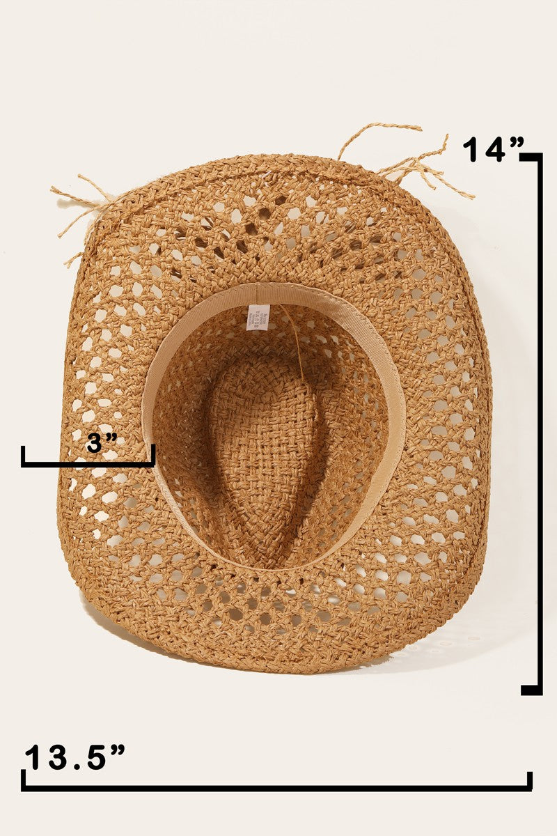 Cowrie Shell Beaded String Straw Hat  Trendsi   