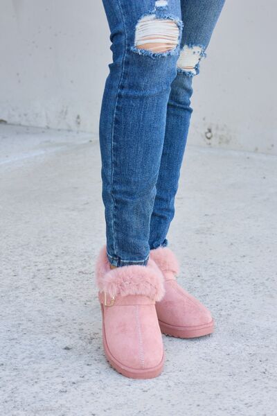 Forever Link Furry Chunky Thermal Ankle Boots  Trendsi 6  