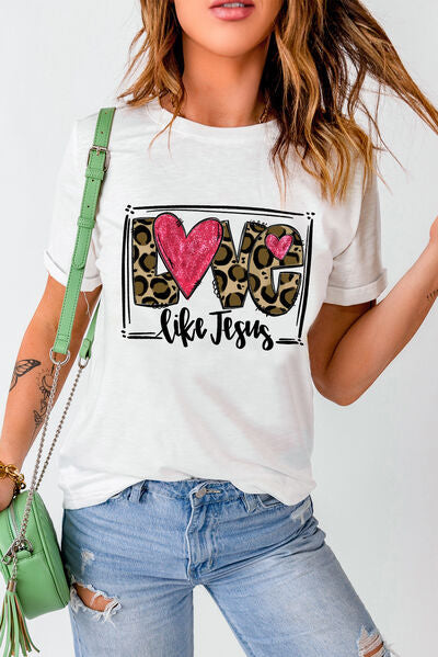 LOVE LIKE JESUS Short Sleeve T-Shirt  Jassorted   