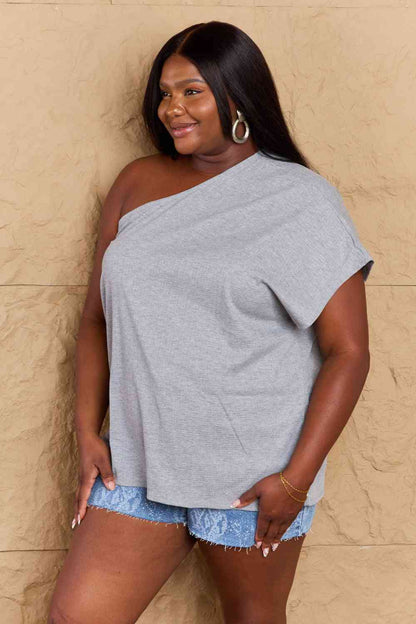 Ninexis in My Groove One Shoulder Loose Top  Trendsi   