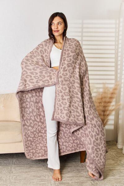 Cuddley Leopard Decorative Throw Blanket  Trendsi   