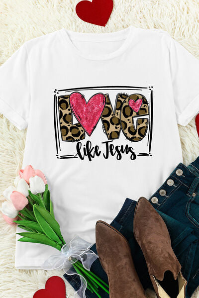 LOVE LIKE JESUS Short Sleeve T-Shirt  Jassorted   