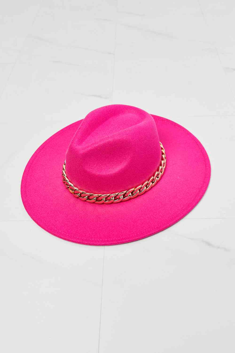 Fame Keep Your Promise Fedora Hat in Pink  Trendsi   