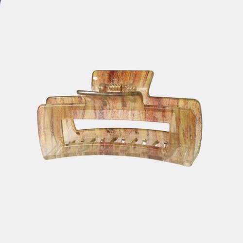 Resin Hair Claw Clip  Jassorted Ochre One Size 