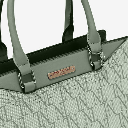 Nicole Lee USA 3-Piece Letter Print Handbag Set  Trendsi   