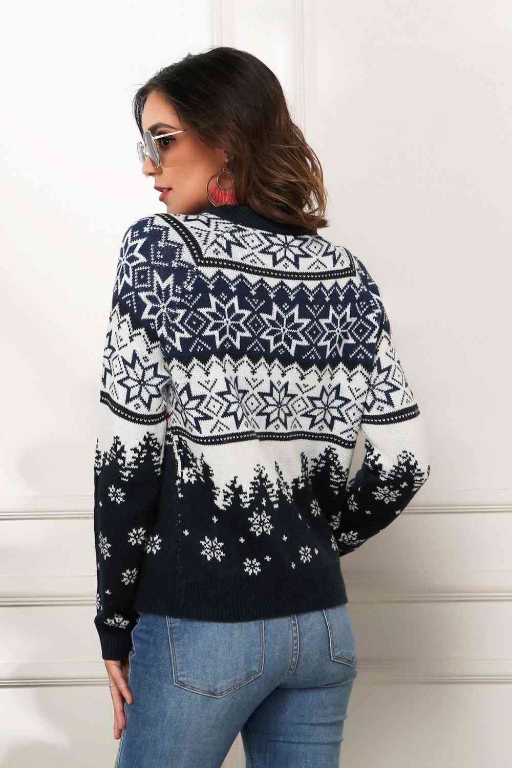 HAPPY Christmas Raglan Sleeve Sweater  Jassorted   