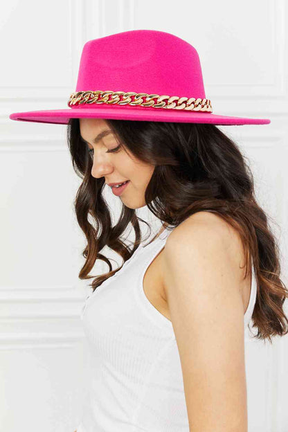 Fame Keep Your Promise Fedora Hat in Pink  Trendsi   