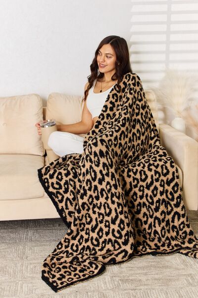 Cuddley Leopard Decorative Throw Blanket  Trendsi   