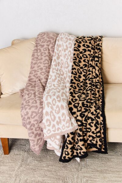 Cuddley Leopard Decorative Throw Blanket  Trendsi   