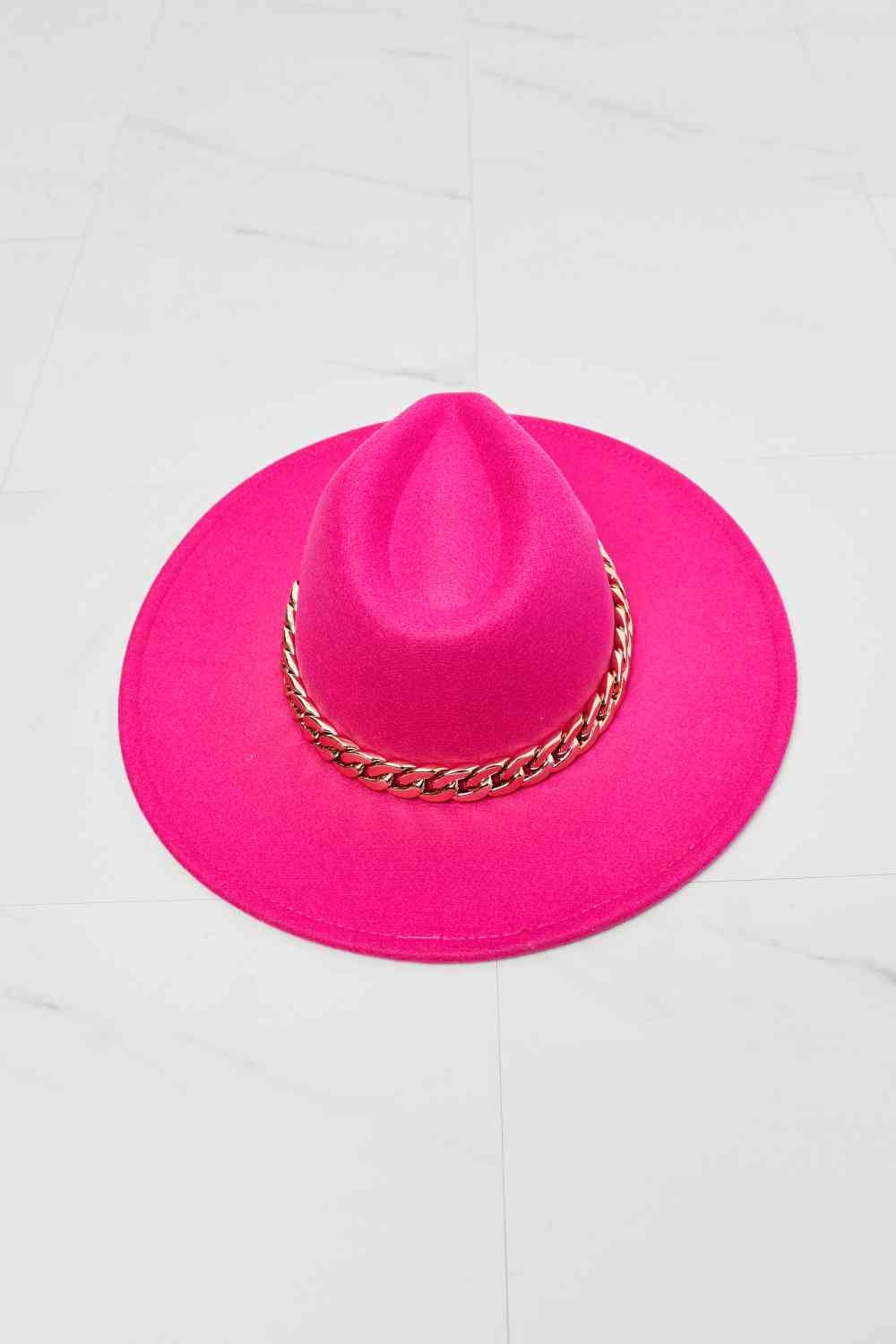 Fame Keep Your Promise Fedora Hat in Pink  Trendsi   