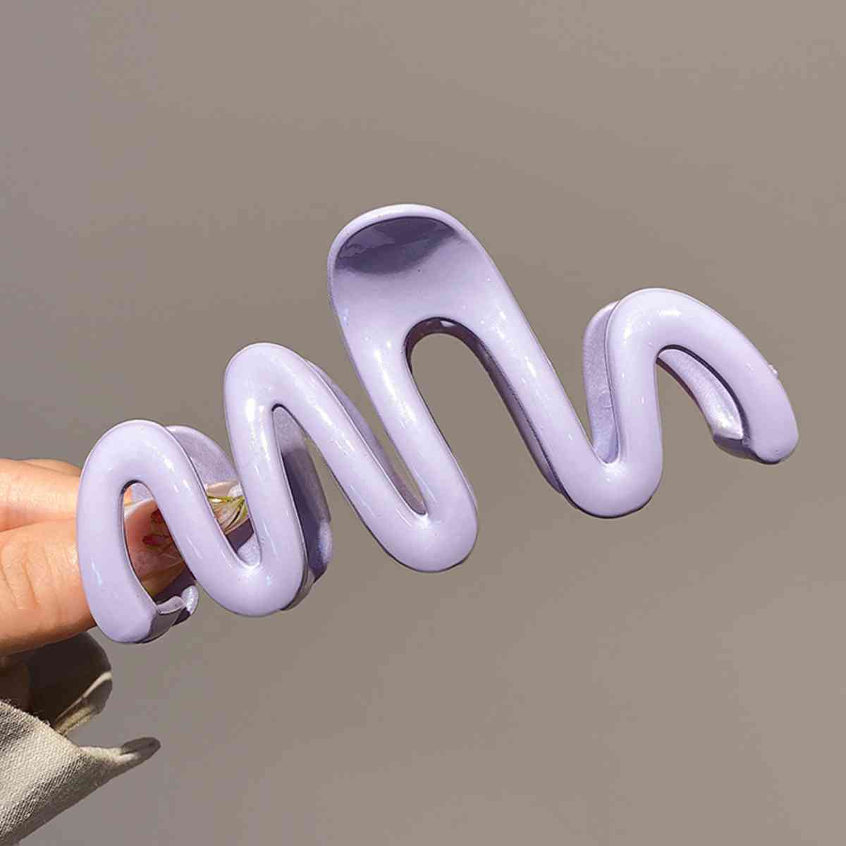 Resin Wave Hair Claw Clip  Jassorted Lavender One Size 