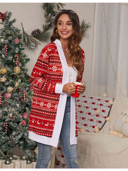 Christmas Open Front Cardigan  Jassorted   