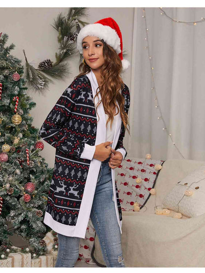 Christmas Open Front Cardigan  Jassorted   