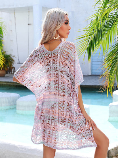 Slit Openwork V-Neck Cover Up  Trendsi   