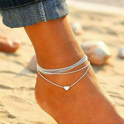 Love Heart Ankle Bracelet (Anklet)  Jassorted   