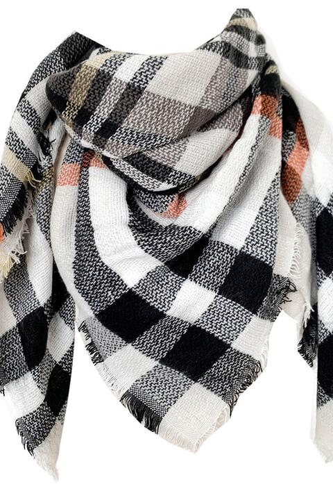 Faux Cashmere Plaid Scarf  Jassorted Style G One Size 