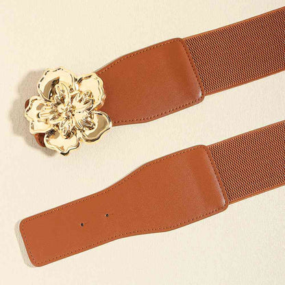 Flower Alloy Buckle Elastic Belt  Jassorted   