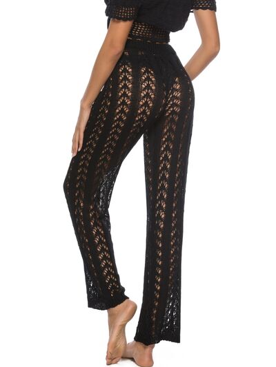 Cutout Drawstring High Waist Swim Pants  Trendsi   